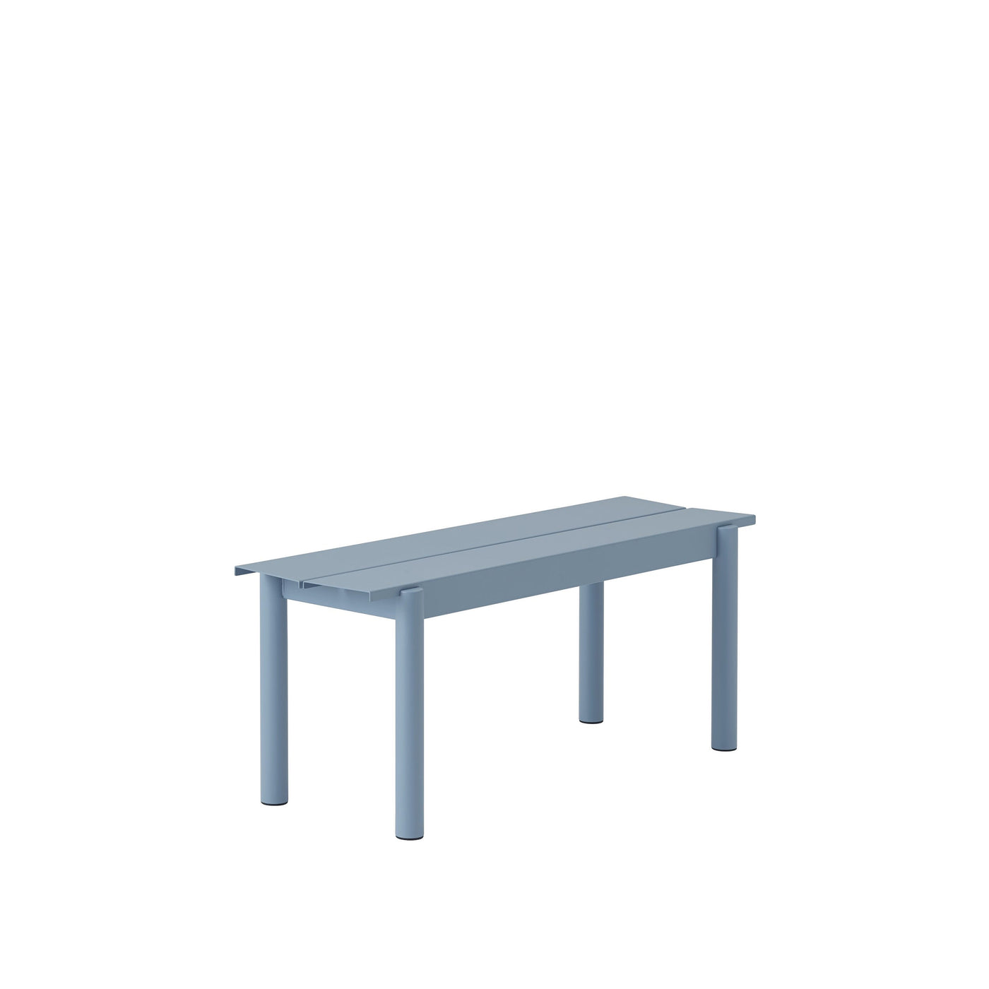 Muuto Linear Steel Bench, 34x110. Outdoor furniture at someday designs. #colour_pale-blue