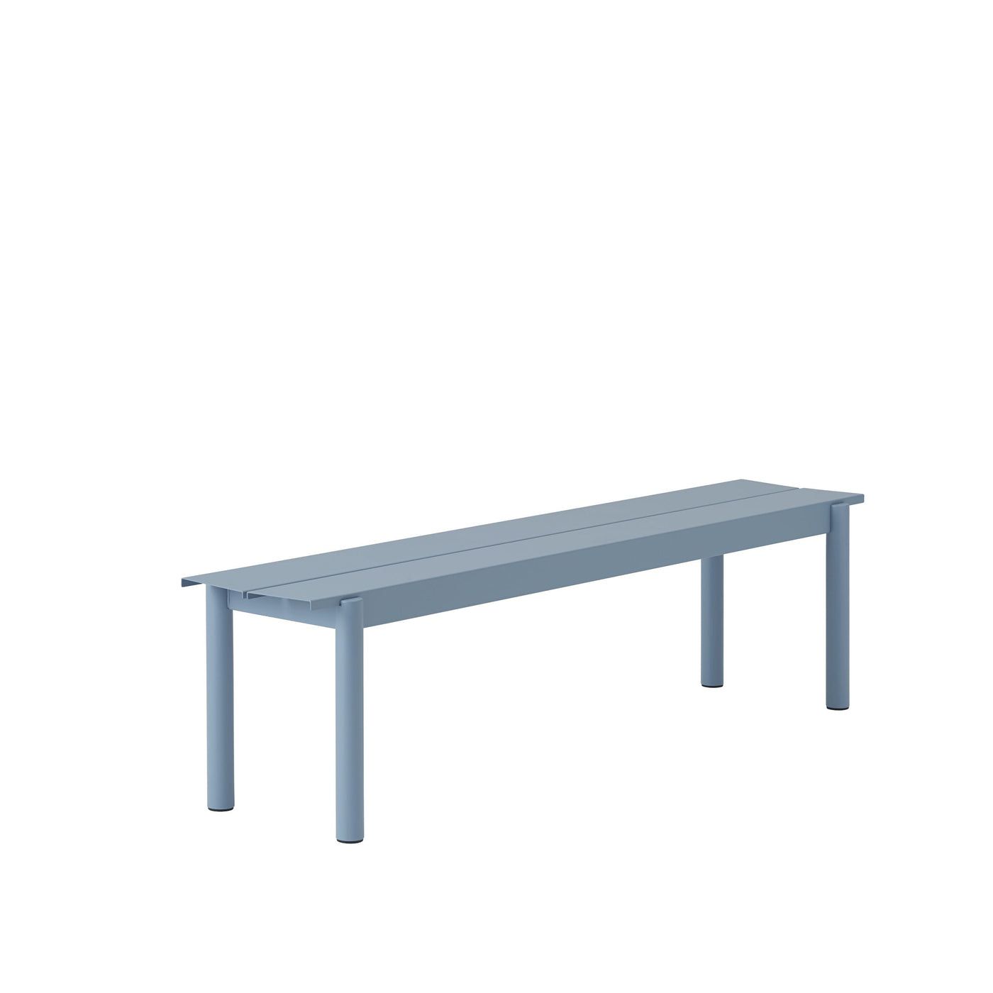 Muuto Linear Steel Bench, 34x170. Outdoor furniture by someday designs. #colour_pale-blue