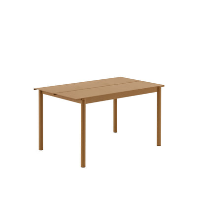 Muuto Linear Steel Table 140x75 in burnt orange, available from someday designs  #colour_burnt-orange