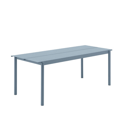 Muuto Linear Steel Table 200x75, outdoor furniture at someday designs #colour_pale-blue