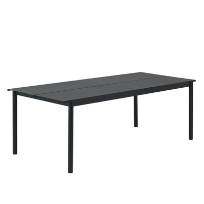 Muuto Linear Steel Table 220, outdoor furniture at someday designs #colour_black