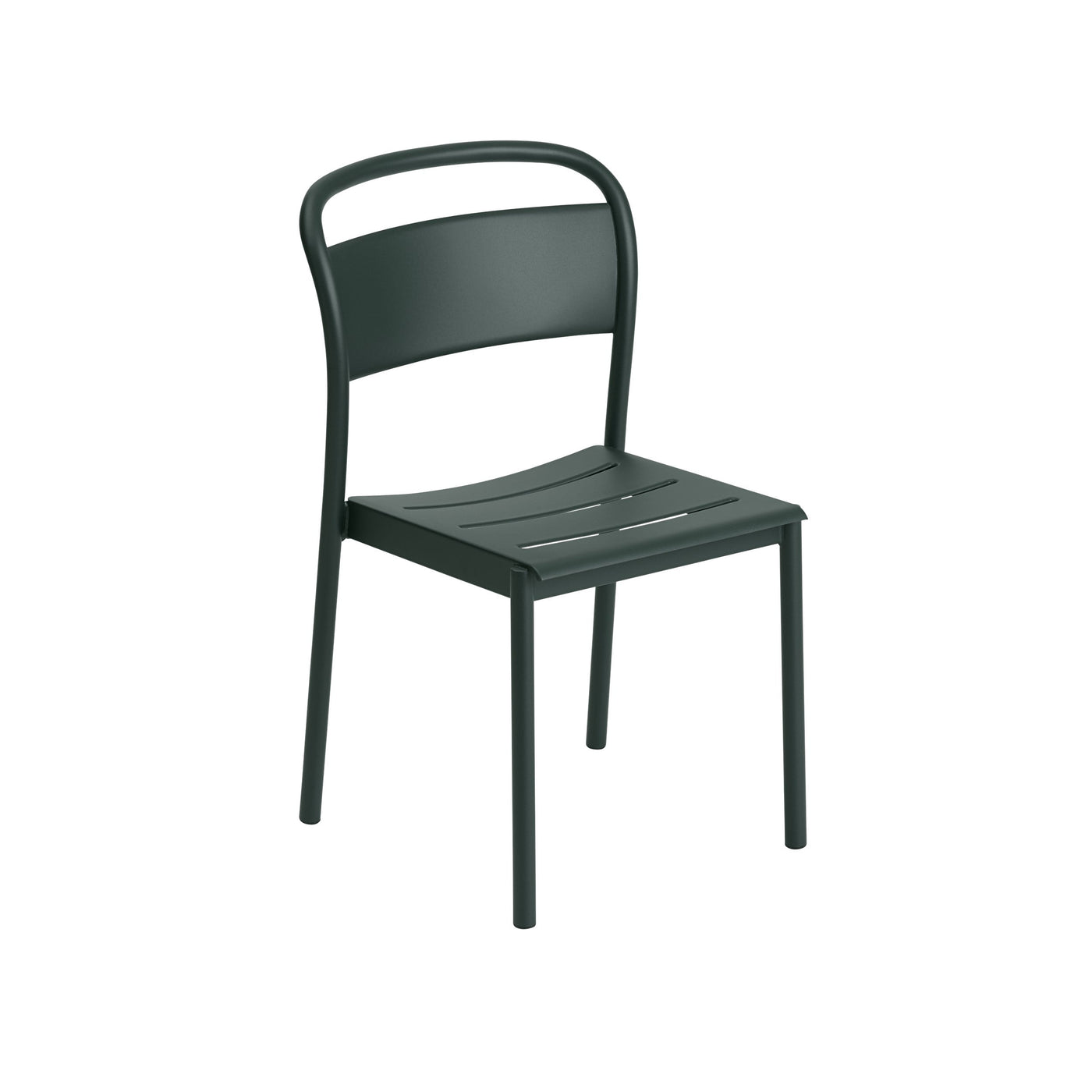 linear steel side chair