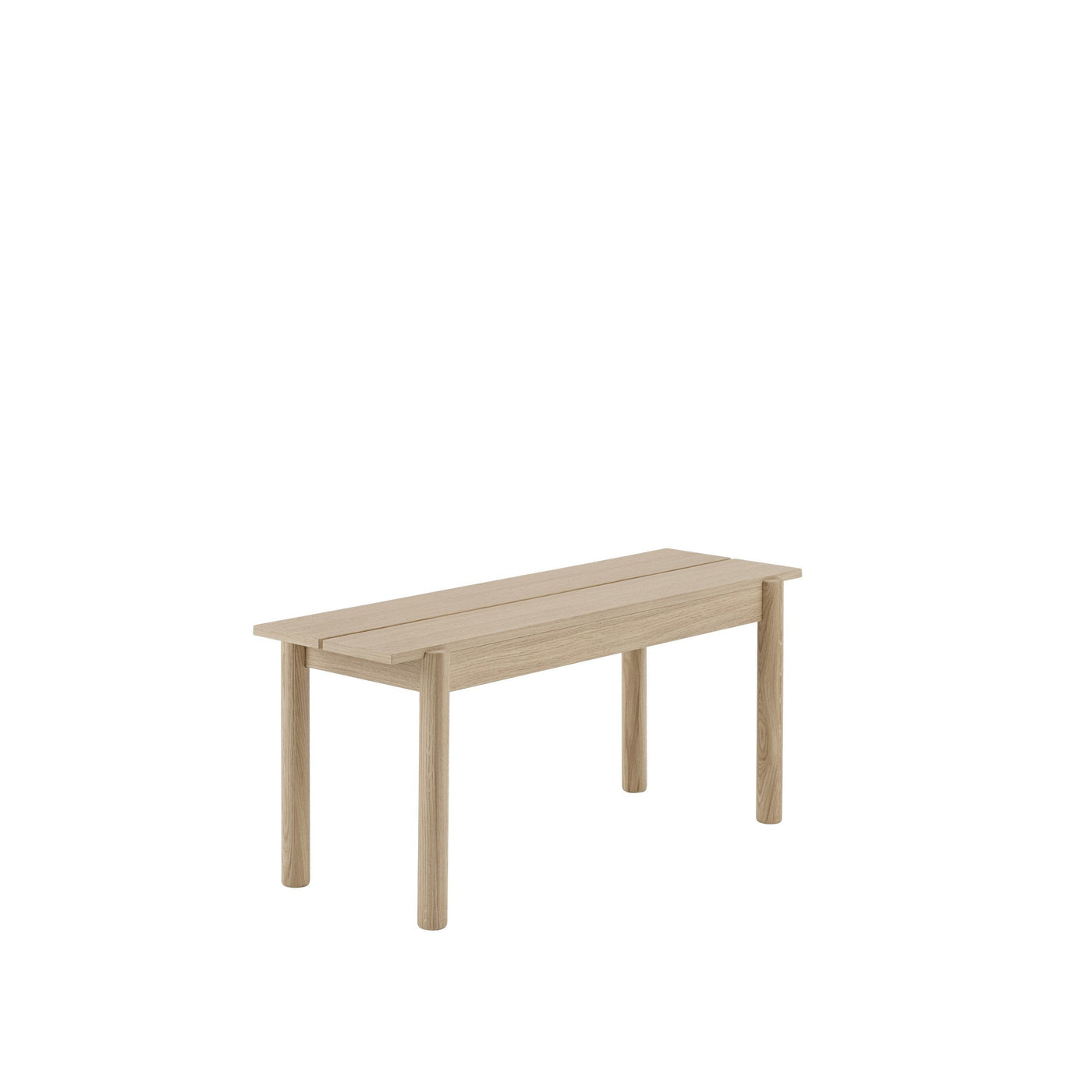linear wood bench