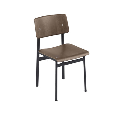 Muuto Loft Chair in stained dark brown and black legs. Shop online at someday designs. #colour_stained-dark-brown-black