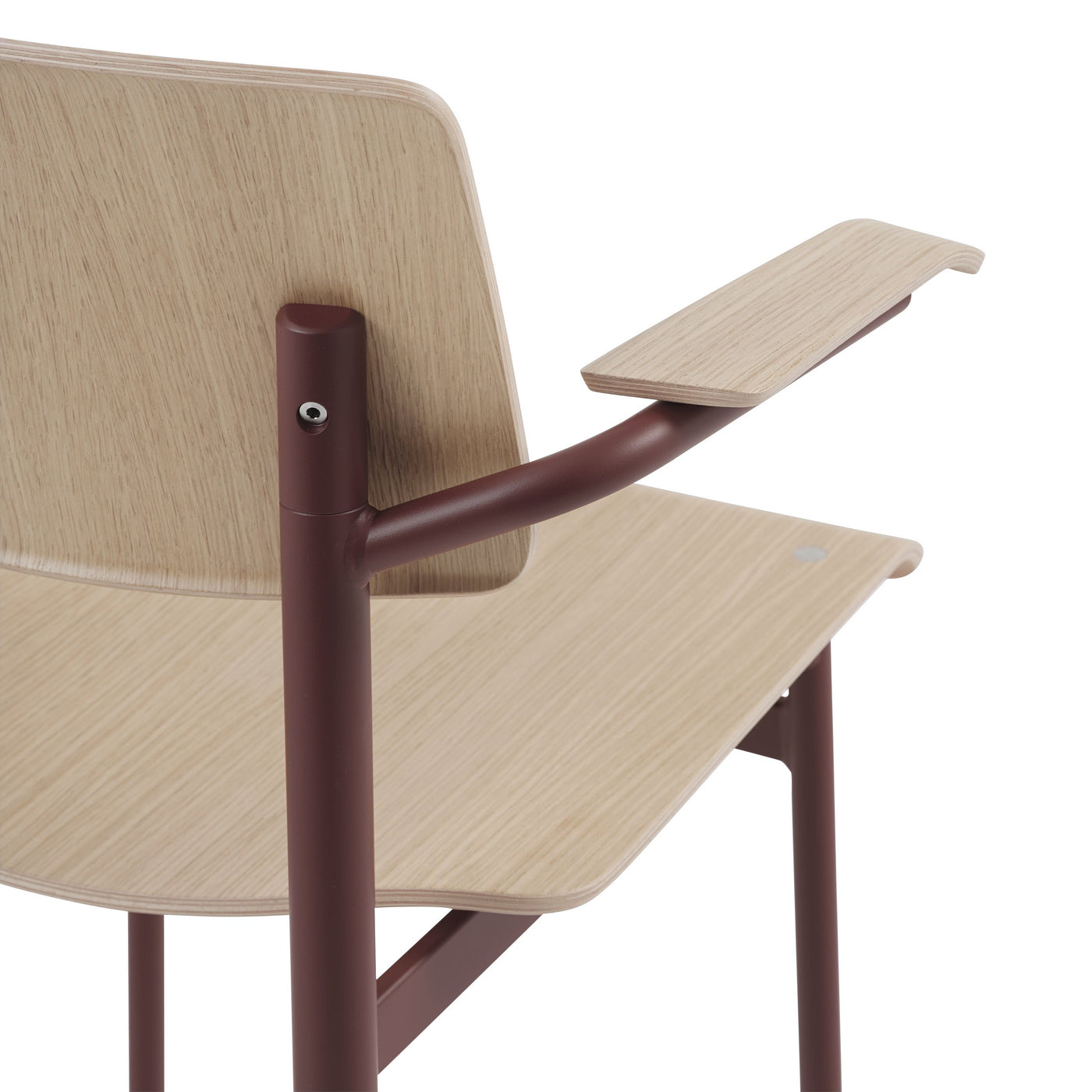Muuto Loft Chair with armrest. Shop online at someday designs. #colour_oak-deep-red