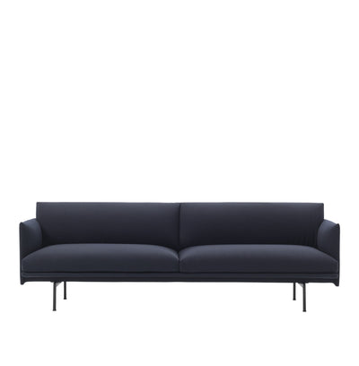 Vidar 554 by Kvadrat/Raf Simons. Blue upholstery wool fabric made to order for Muuto In Situ & Outline sofas & the Echo pouf. Order free fabric swatches at someday designs. 