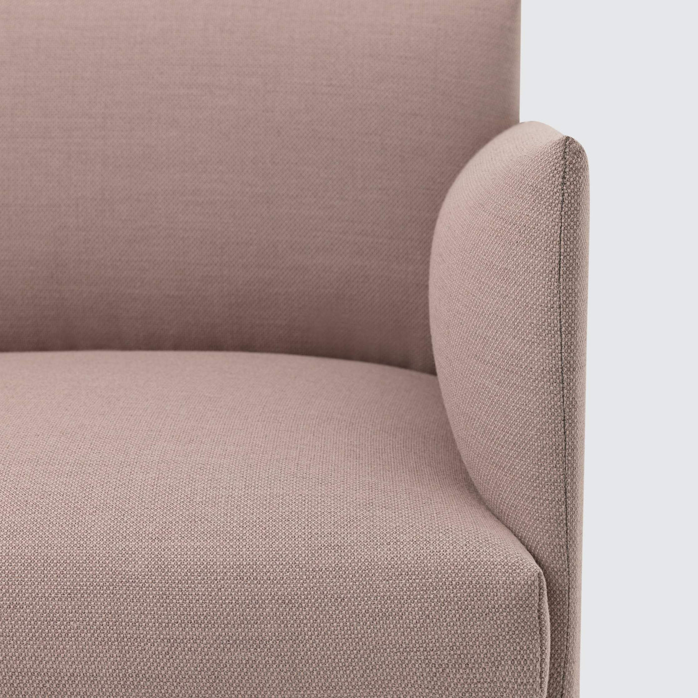 Muuto Outline Sofa Studio in fiord 551 pink fabric. Made to order from someday designs. #colour_fiord-551