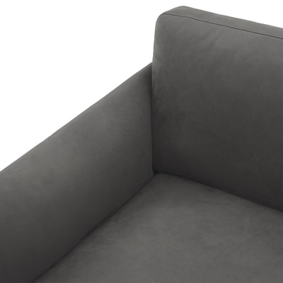 Muuto Outline Chaise Longue sofa in grace leather. Made to order from someday designs. #colour_grey-grace-leather
