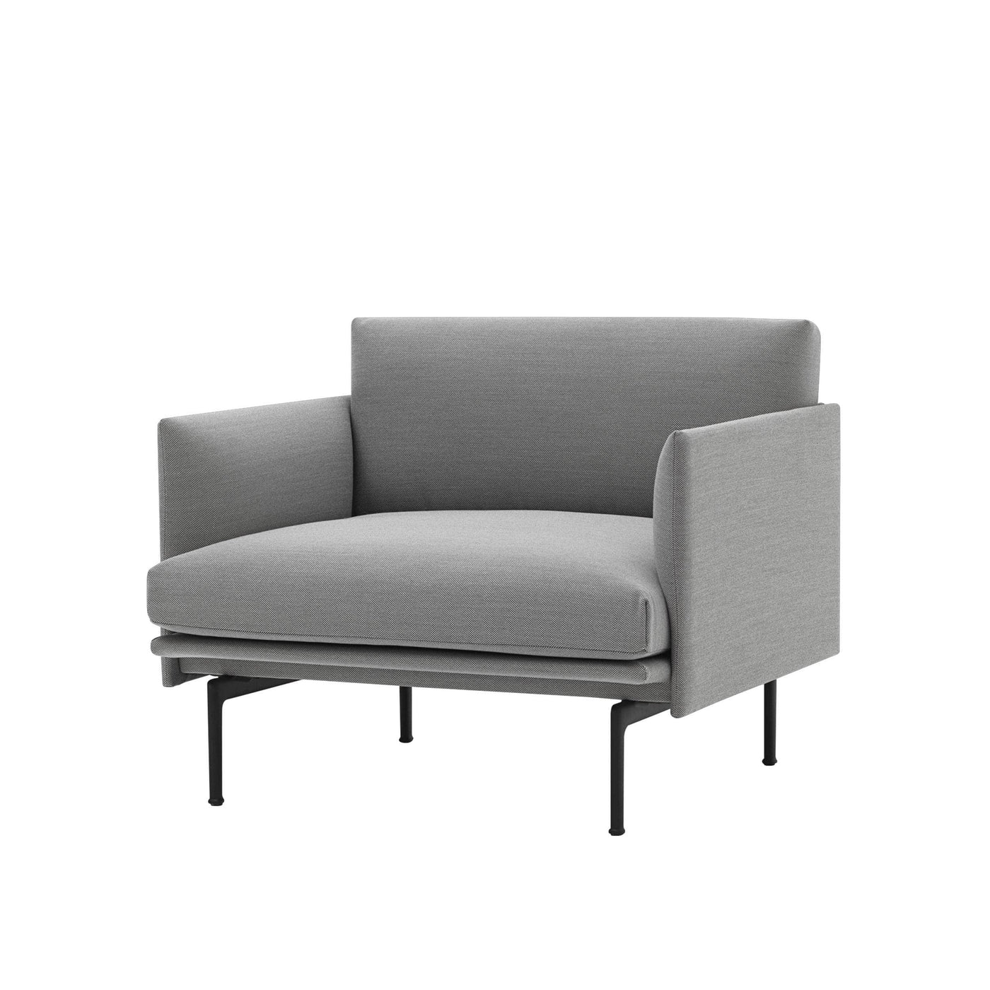Steelcut Trio 133 by Kvadrat. Grey fabric for Muuto Rest, Connect & Outline sofas. Order your free fabric swatches at someday designs. 