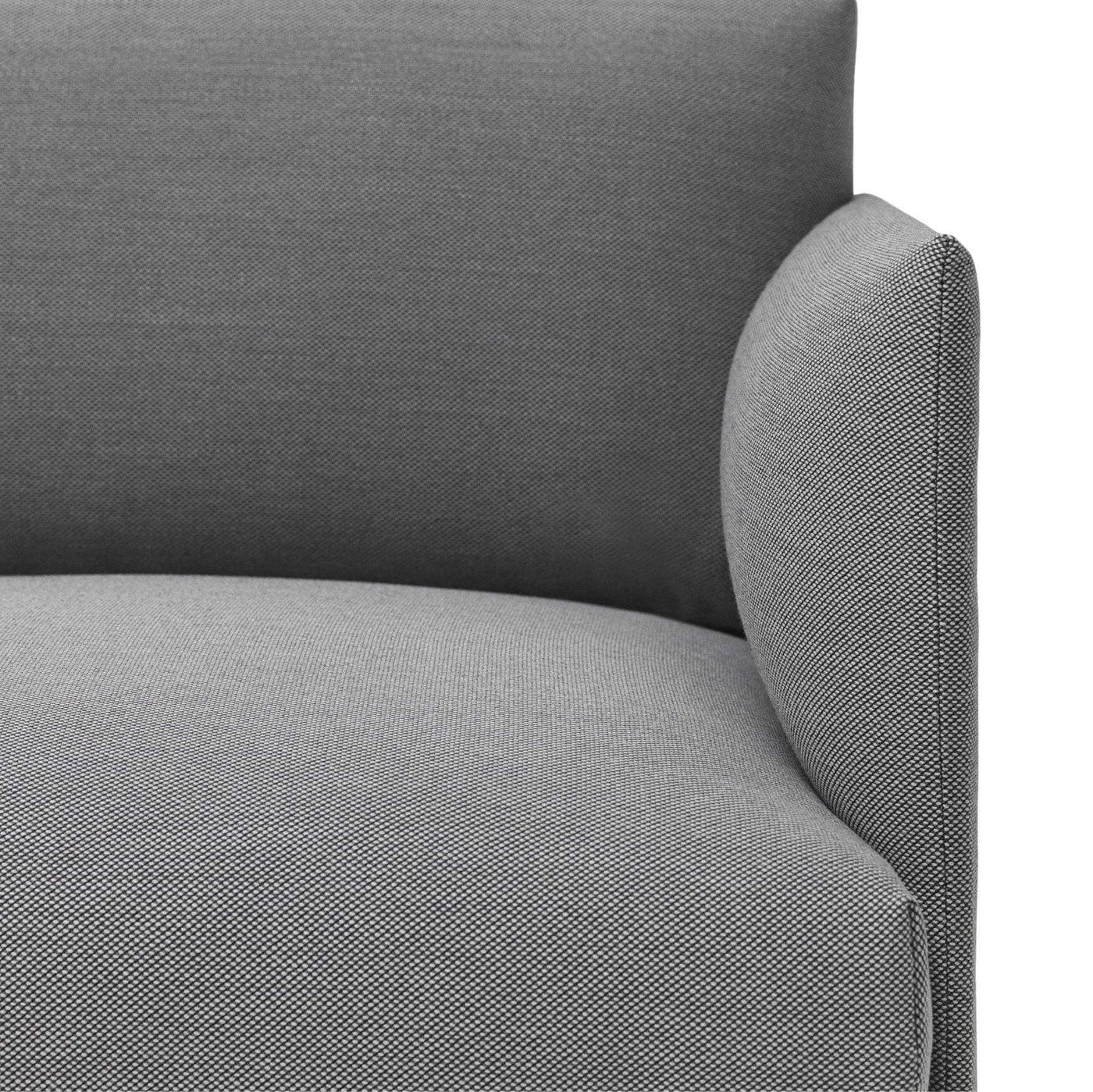 Outline Sofa Studio in Steelcut Trio 133 grey fabric. Made to order from someday designs.  #colour_steelcut-trio-133