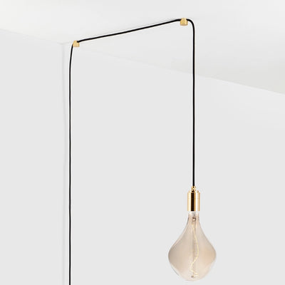 Tala Plug-in pendant in brass with Voronoi ii LED bulb. Free UK delivery at someday designs  #colour_brass