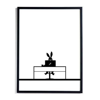 HAM Working Rabbit art print. Buy now at someday designs
