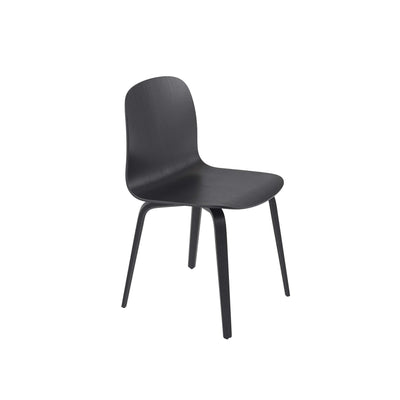 Muuto Visu chair wood base in black. A modern dining chair available to buy from someday designs . #colour_black