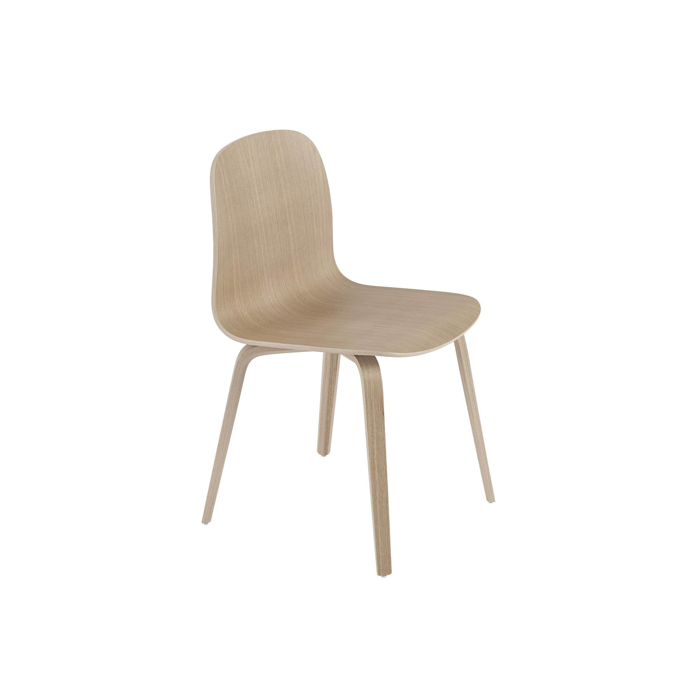 Muuto Visu chair wood base in oak. A modern dining chair available to buy from someday designs . #colour_oak