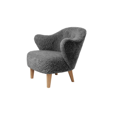 by Lassen Ingeborg Chair with smoked oak legs. #colour_sheepskin-anthracite