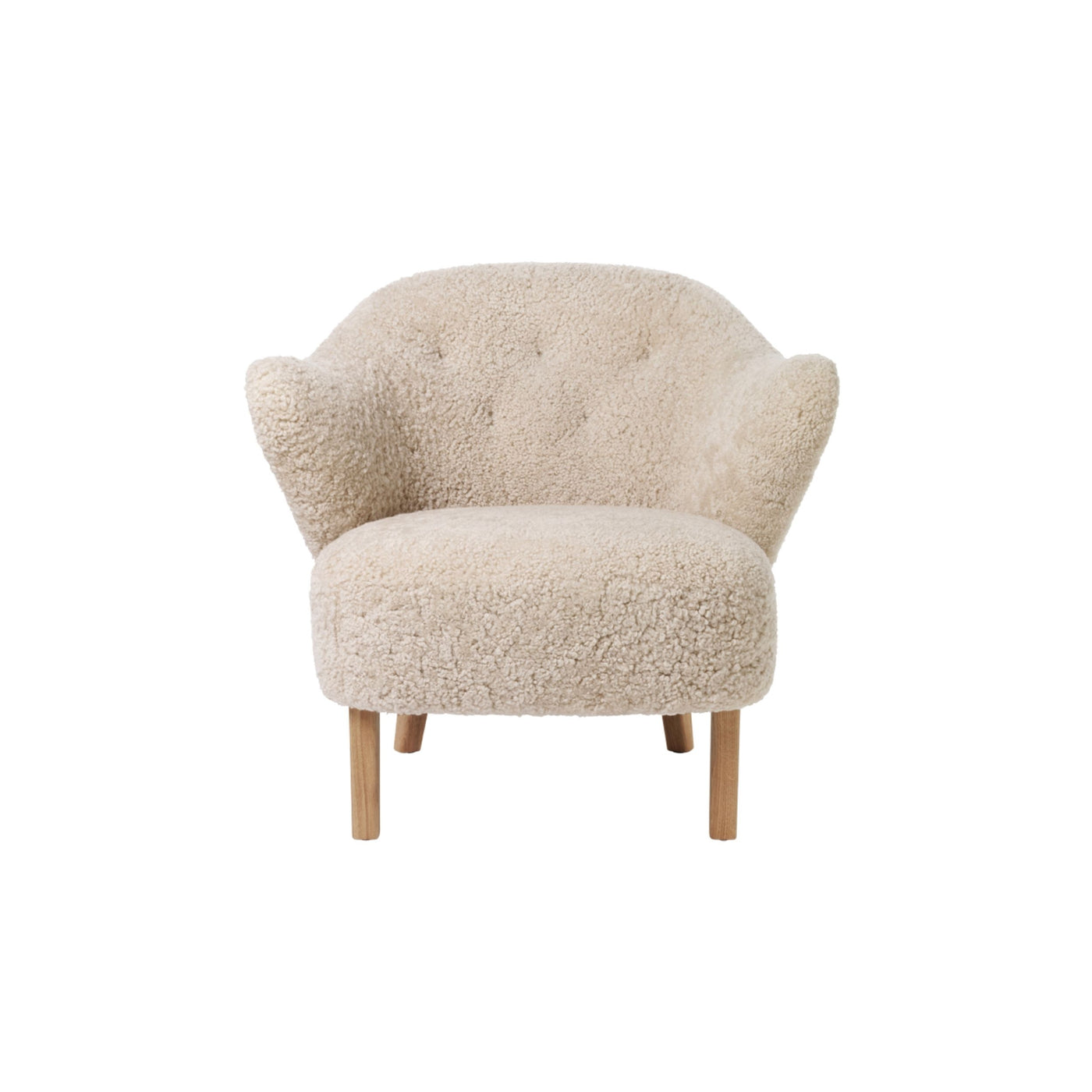 by Lassen Ingeborg Chair with natural oak legs. #colour_sheepskin-moonlight