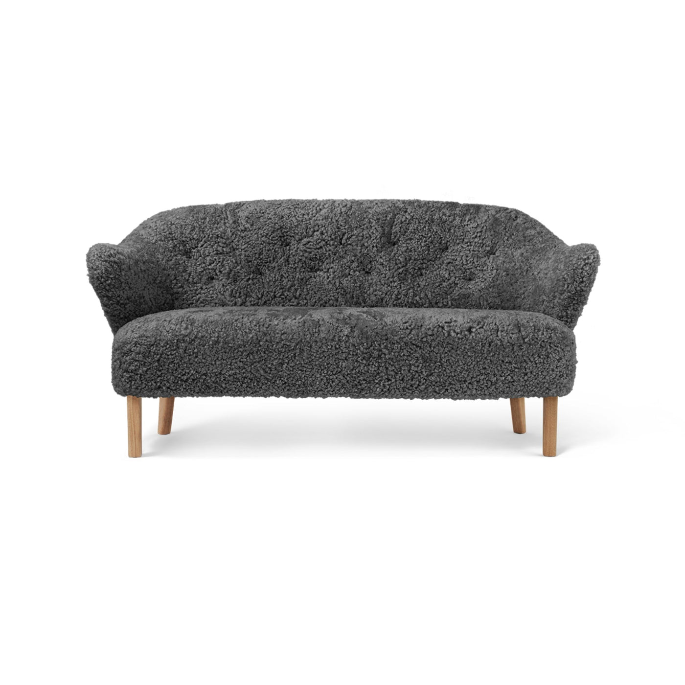 By Lassen Ingeborg sofa with natural oak legs. Made to order from someday designs. #colour_sheepskin-anthracite