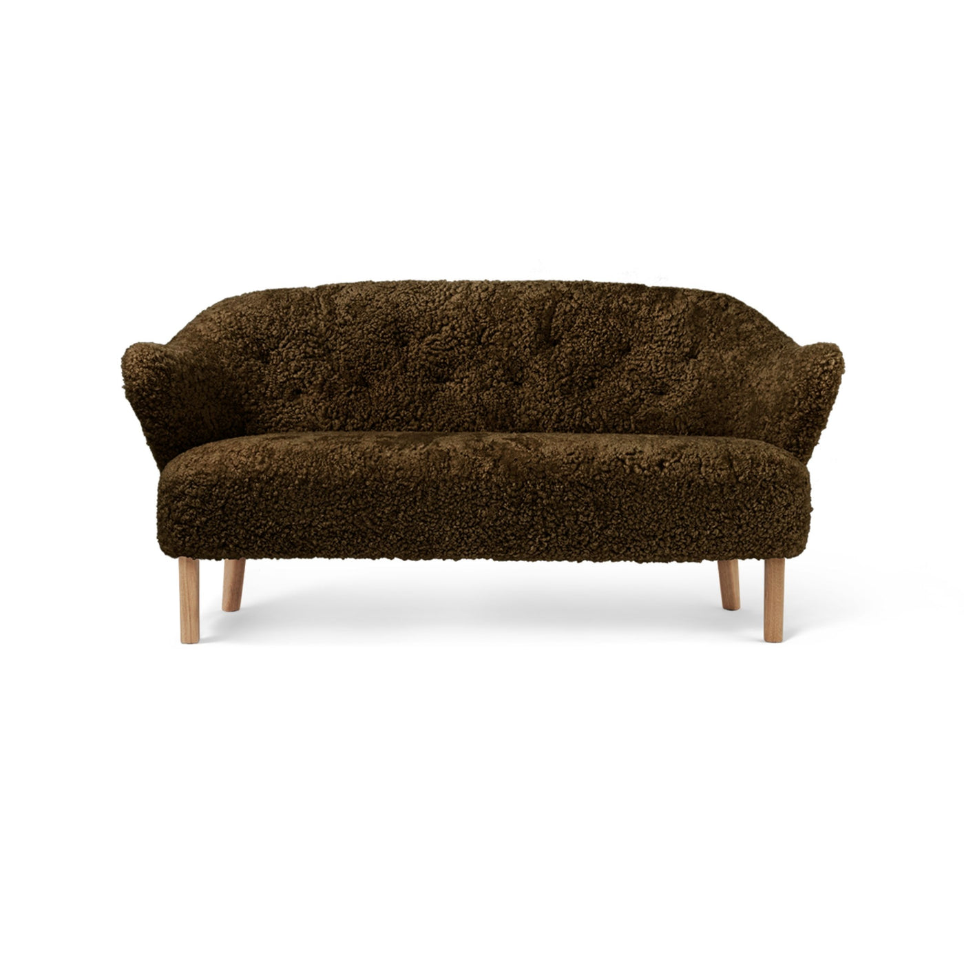 By Lassen Ingeborg sofa with natural oak legs. Made to order from someday designs. #colour_sheepskin-espresso