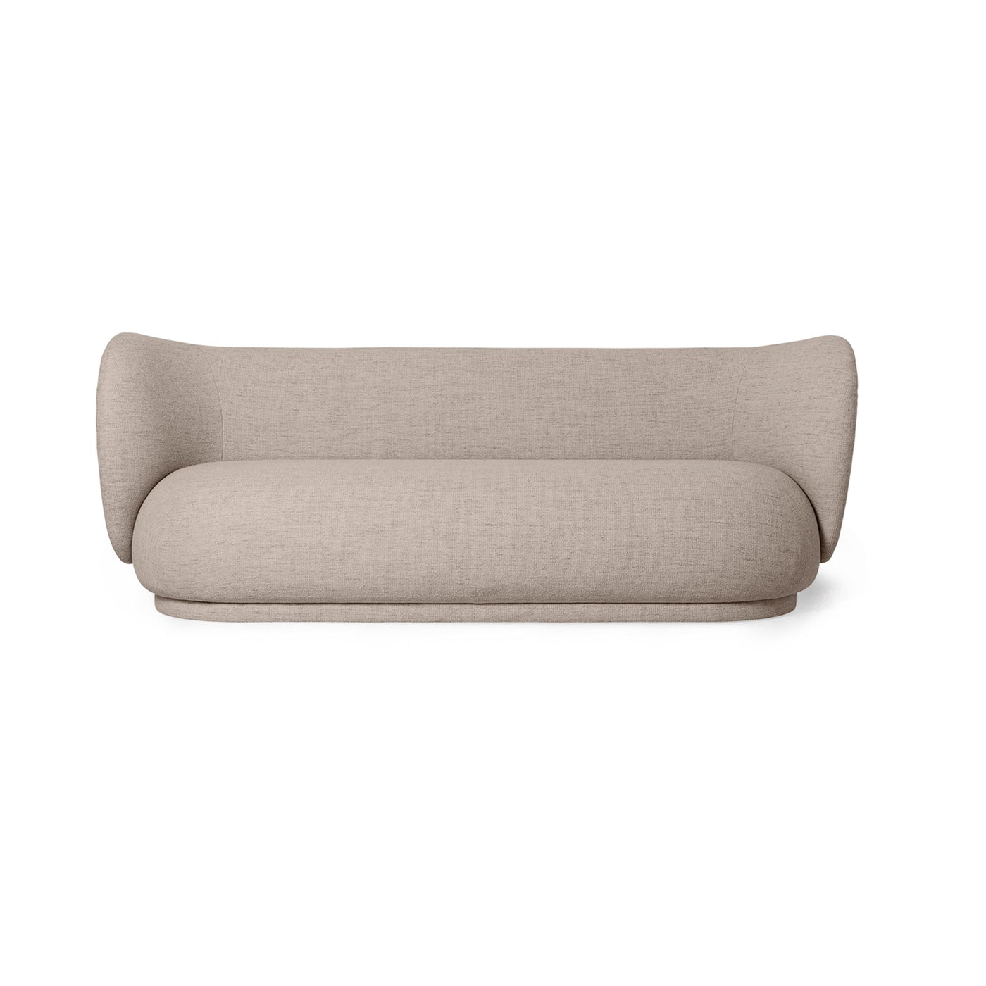 ferm living rico boucle off-white 3 seater sofa. Available from someday designs. #colour_sand-boucle