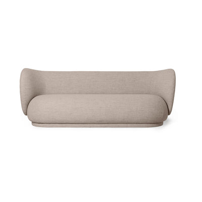 ferm living rico boucle off-white 3 seater sofa. Available from someday designs. #colour_sand-boucle