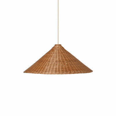 Ferm Livings Dou lampshades contrast geometric shapes & the organic, natural qualities of the hand-braided rattan. Free UK delivery from someday designs. #size_68cm