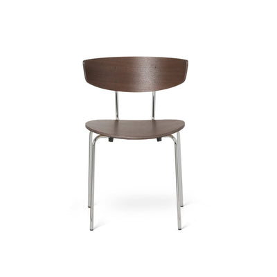 Ferm living herman chair with chrome legs. Available from someday designs. #colour_dark-stained-oak