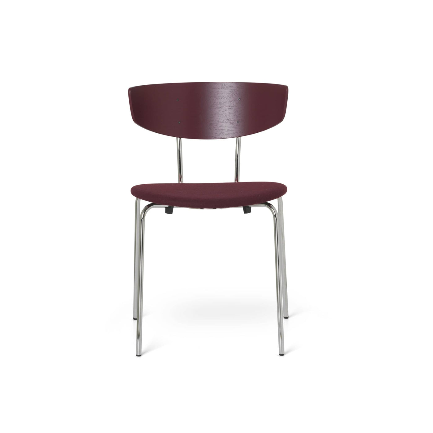 Ferm living herman chair with chrome legs. Available from someday designs. #colour_red-brown