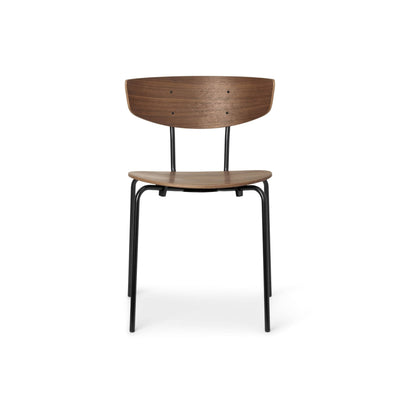 ferm living herman chair in walnut with black legs. Available from someday designs. #colour_walnut