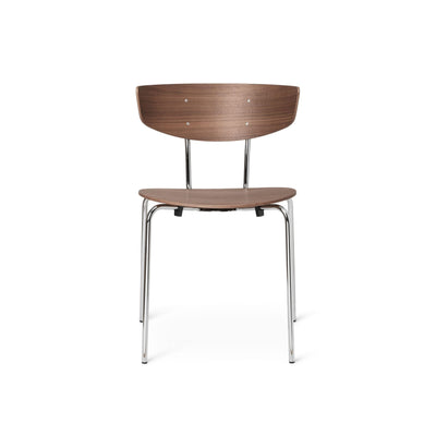 ferm living herman chair in walnut with chrome legs. Available from someday designs. #colour_walnut