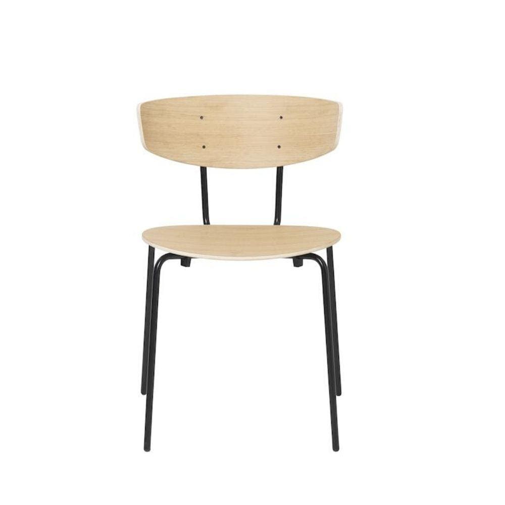 Ferm Living Herman Chair in natural oak with black legs. Available from someday designs. #colour_white-oiled-oak