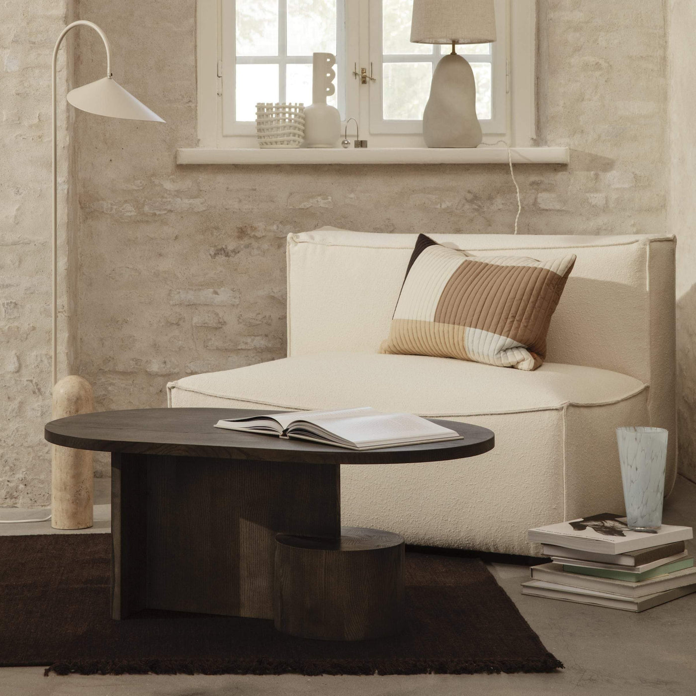 Ferm Living Insert Coffee Table in black stained oak. Shop now at someday designs