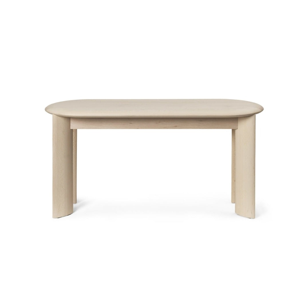 Ferm Living Bevel Bench in white oiled beech finish. Available from someday designs #colour_white-oiled-beech