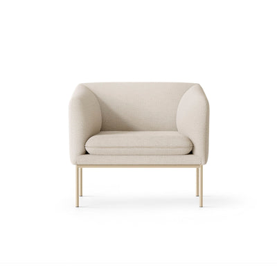 ferm LIVING Turn 1 seater with cashmere frame. Shop online at someday designs. #colour_off-white-boucle