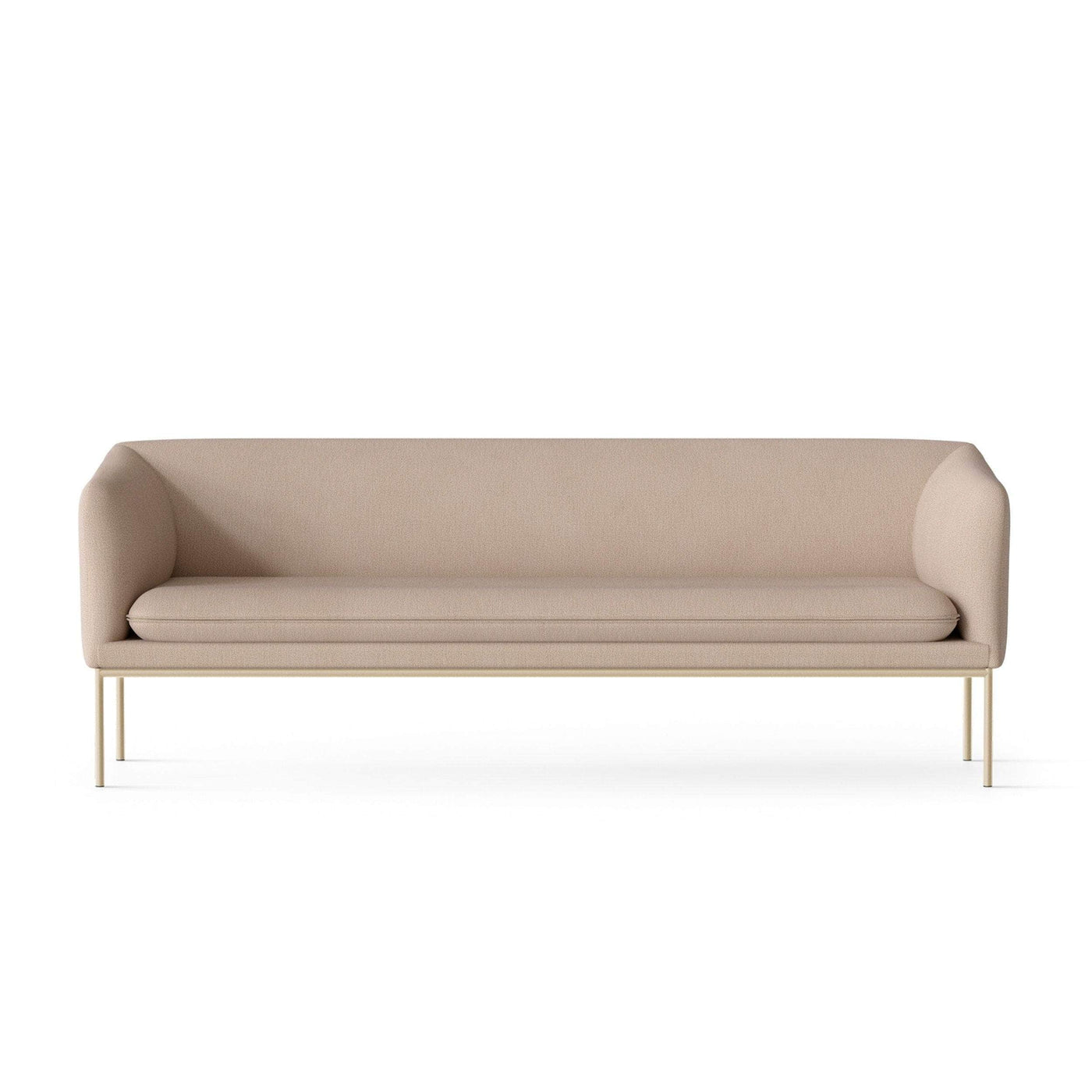 ferm living turn 3 seater sofa with cashmere legs. Made to order from someday designs. #colour_hallingdal-220