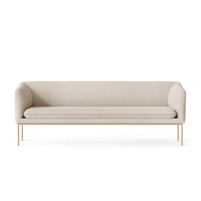 ferm living turn 3 seater sofa with cashmere legs. Made to order from someday designs. #colour_off-white-boucle