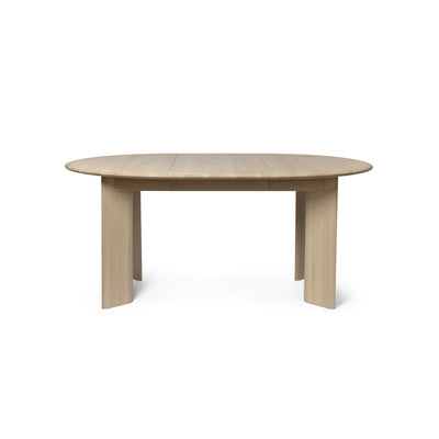 Ferm Living Bevel Table extendable Ø117-167cm in white oiled beech. Available from someday designs #colour_white-oiled-beech