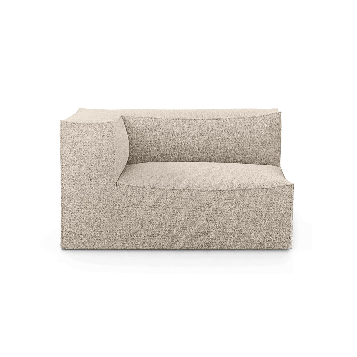 Ferm Living Catena Modular Series. Shop online at someday designs. L400 armrest left in #colour_natural-wool-boucle