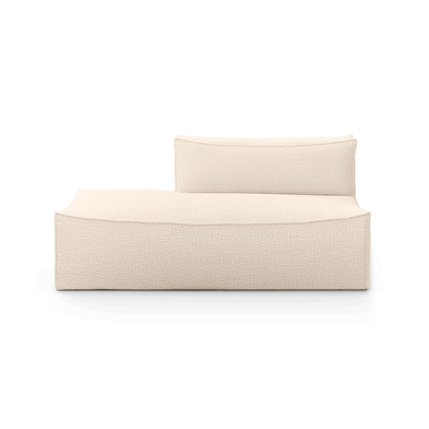 Ferm Living Catena Modular Series. Shop online at someday designs. L300 open end left in #colour_off-white-wool-boucle