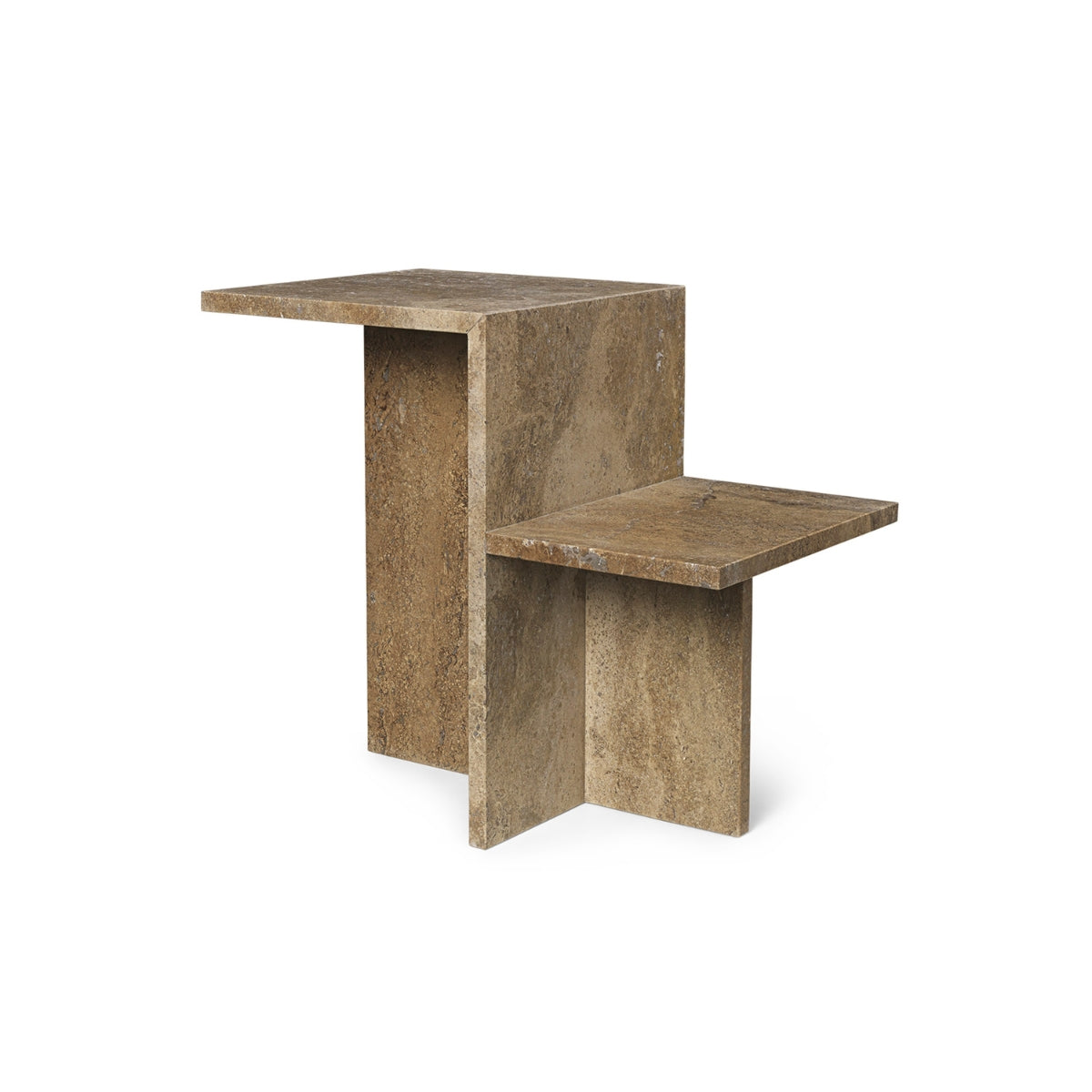 ferm living distinct side table. Available from someday designs #colour_dark-brown-travertine