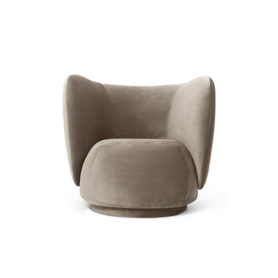 Ferm Living Rico Lounge Chair. Made to order from someday designs. #colour_beige-rich-velvet