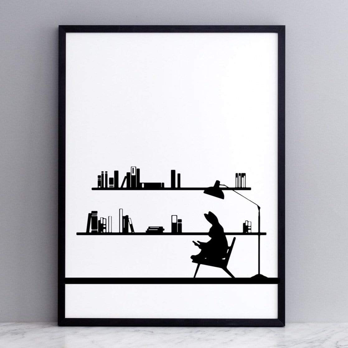 Ham Reading Rabbit art print, shop online at someday designs