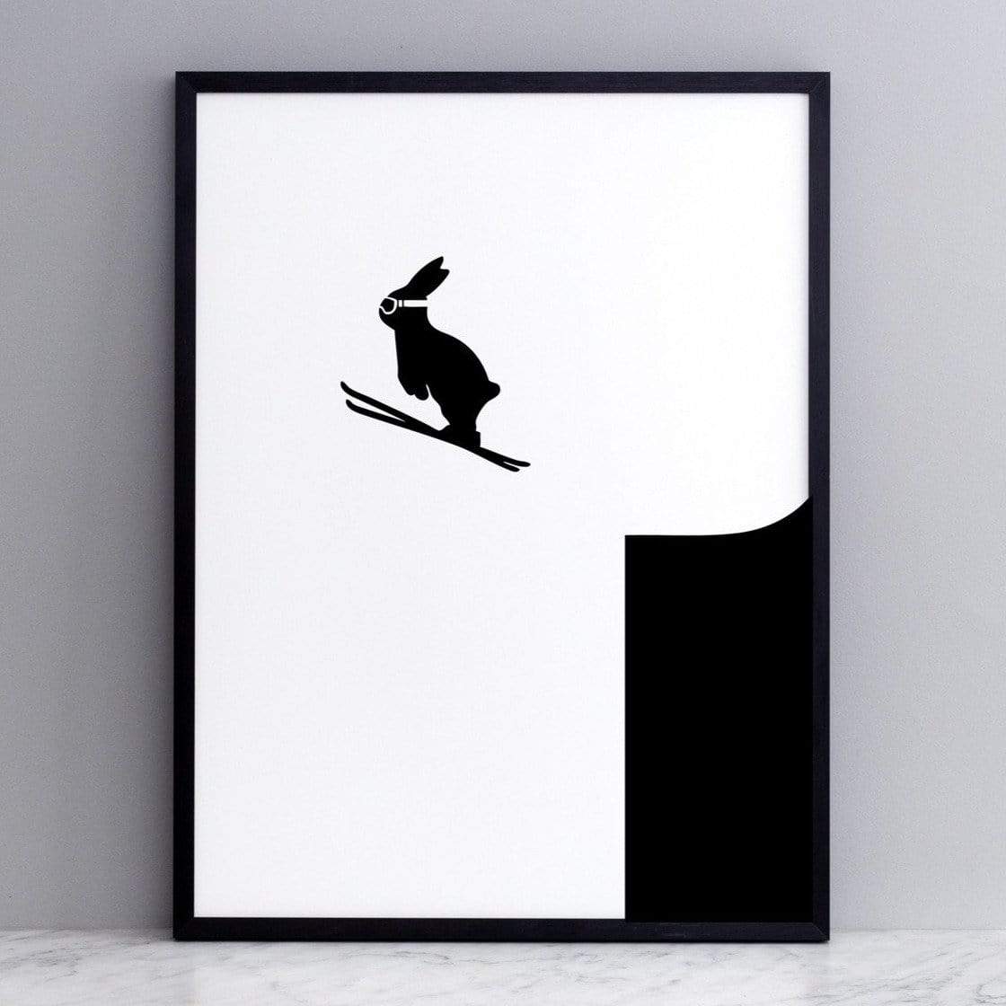 HAM Ski Jumping Rabbit Print | someday designs