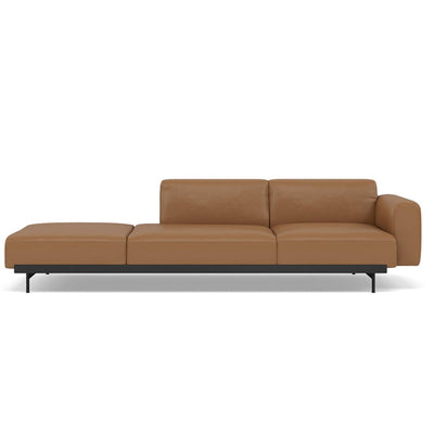 Muuto In Situ Modular 3 Seater Sofa, configuration 4. Made to order from someday designs. #colour_cognac-refine-leather