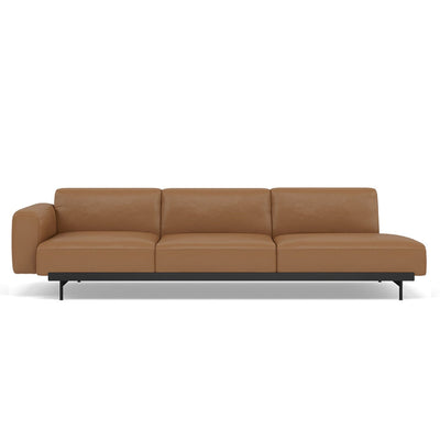 Muuto In Situ Modular 3 Seater Sofa, configuration 3. Made to order from someday designs. #colour_cognac-refine-leather