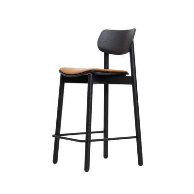 John Green Counter Stool Upholstered. British design at someday designs. Free UK delivery. #seat-pad_cognac-leather