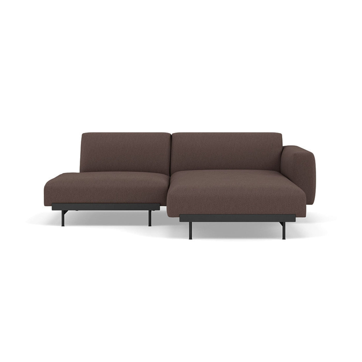 Muuto In Situ Modular 2 Seater Sofa, configuration 7 in clay 6 fabric. Made to order from someday designs #colour_clay-6-red-brown
