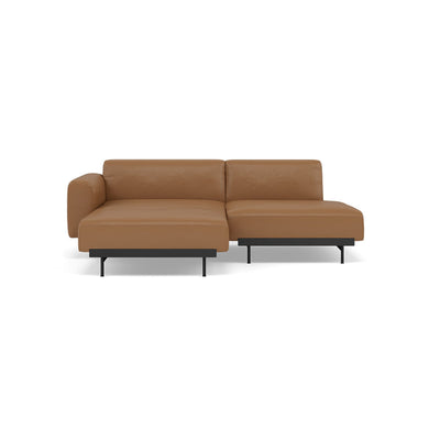 Muuto In Situ 2 Seater sofa in configuration 6. Made to order from someday designs. #colour_cognac-refine-leather