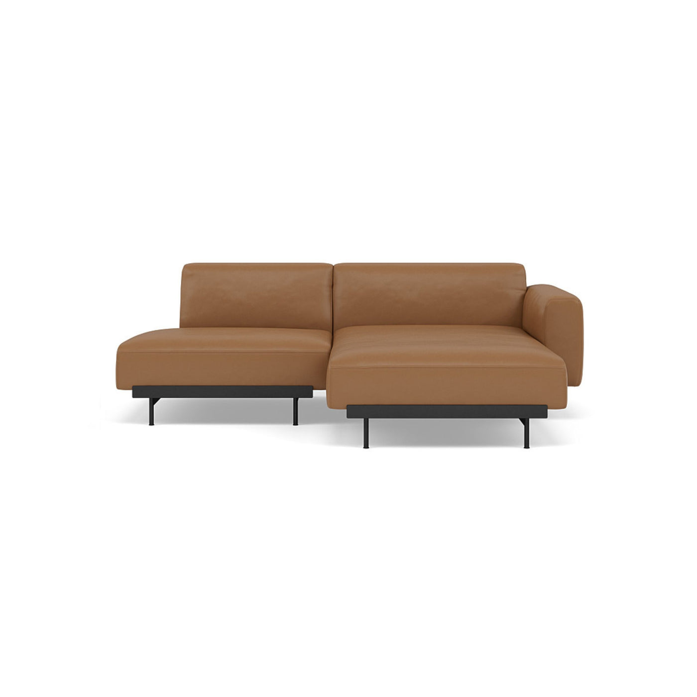 Muuto In Situ 2 Seater sofa in configuration 7. Made to order from someday designs. #colour_cognac-refine-leather