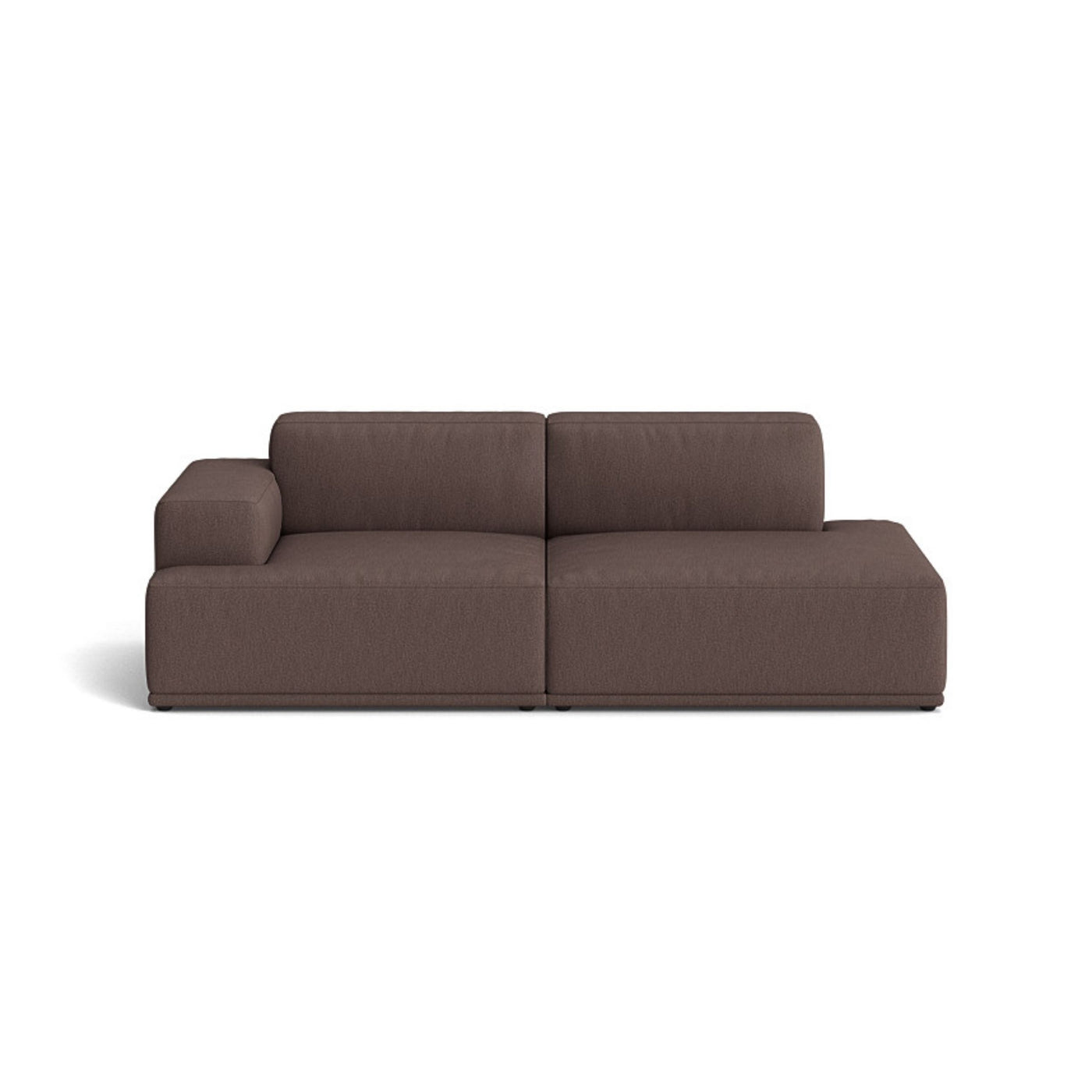 Muuto Connect Soft Modular 2 Seater Sofa, configuration 2. made-to-order from someday designs. #colour_clay-6-red-brown