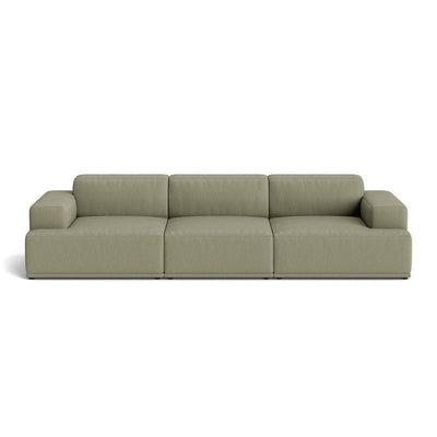 Muuto Connect Soft Modular 3 Seater Sofa, configuration 1. Made-to-order from someday designs. #colour_clay-15